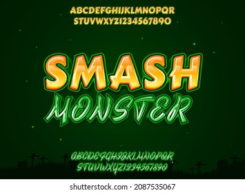 Scary Smash Monster Green Text Effect