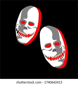 
scary smiling skull masks for halloween