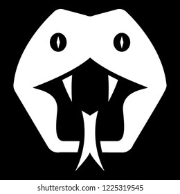 
A scary snake mouth is opened to attack 
