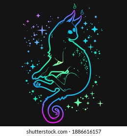scary soaring black magic beast