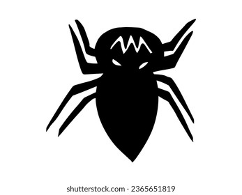 Scary Spider Halloween Silhouette Illustration