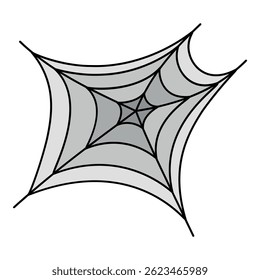 Scary spider web icon. Outline scary spider web vector icon color flat isolated