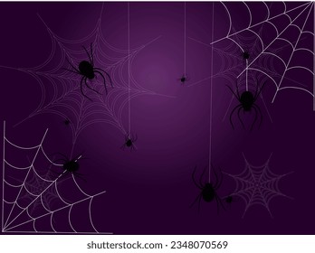 Scary spiders and cobwebs for Halloween