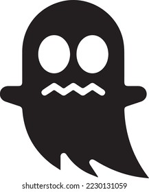 scary spirit or poltergeists flying at night. cartoon ghosts. cute ghost creation kit, changeable face, flat design vector