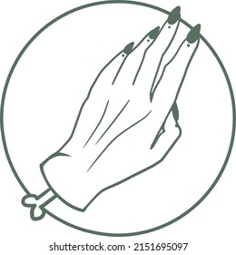 Ilustración del vector de manos espeluznante y espeluznante. Ilustración vectorial para Halloween y celebración de fiestas. Mano con uñas largas. Mano con sangre. 