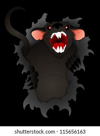 Scary And Spooky Rat Vector