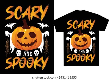 Scary Spooky,T-Shirt Design vector file,eps
