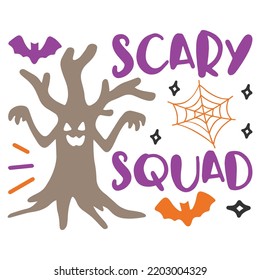 Scary squad  Happy Halloween shirt print template, Pumpkin Fall Witches Halloween Costume shirt design