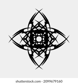 scary and symmetrical vector image illustrations for tattoos or other suitable materials