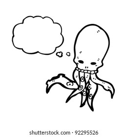 scary tentacle skull cartoon