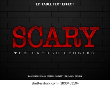 Scary Text Effect Template With 3d Bold Style Use For Logo And Business Brand