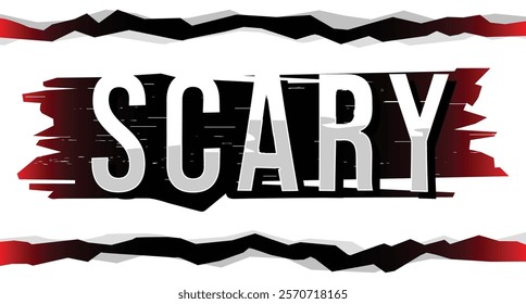 Scary text and light background