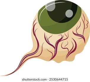 Ojo de Vector arrancado de miedo, ojos de halloween, obras de arte, Clipart, Elementos de vacaciones. 