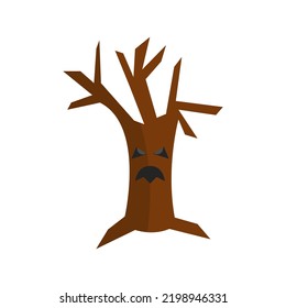 scary tree icon, vector illustration