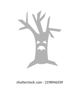 scary tree icon, vector illustration