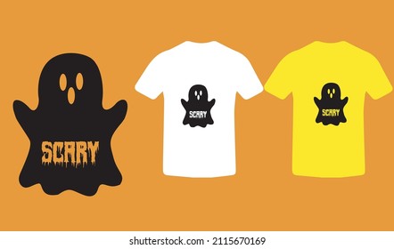 Scary tshirt design template vector
