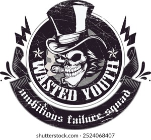 Scary t-shirt design vector illustration