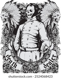 Scary t-shirt design vector illustration