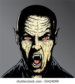 Scary vampire looking for blood.