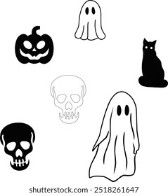 accesorios de Vector de miedo para eventos de Halloween