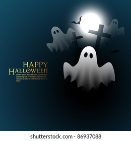 scary vector halloween background illustration