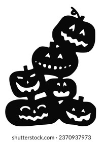 Scary vector silhouettes for Halloween