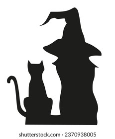 Scary vector silhouettes for Halloween