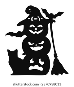 Scary vector silhouettes for Halloween