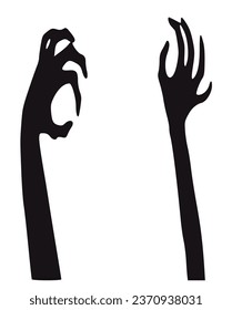 Scary vector silhouettes for Halloween