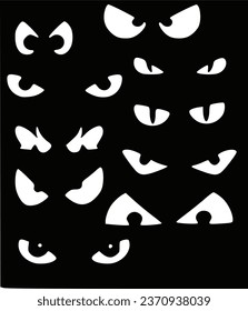 Scary vector silhouettes for Halloween