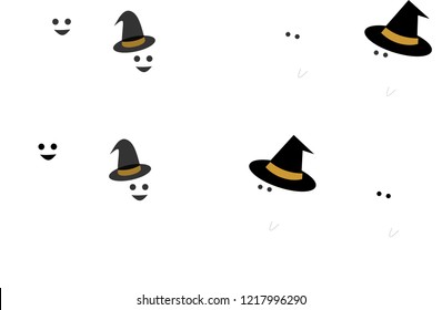 Scary White Ghosts Group Characters - Halloween Vector eps 10