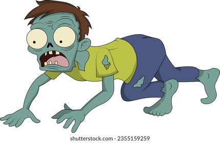 scary zombie cartoon character clipart