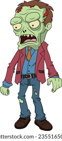 scary zombie cartoon character clipart