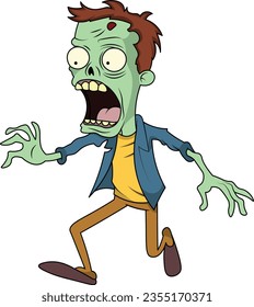 scary zombie cartoon character clipart