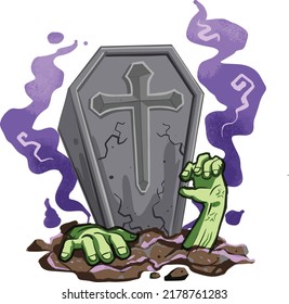 scary zombie halloween grave horor