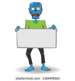 scary zombie, halloween party. vector illustration