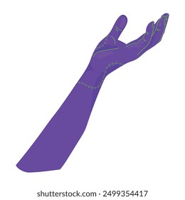 Scary zombie hand Halloween season Vector illustration