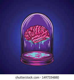 Scary Zombie Head Illustration Vector 