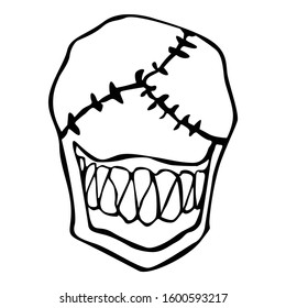 Scary Zombie illustration Design in Line Art