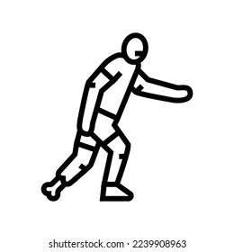 scary zombie line icon vector. scary zombie sign. isolated contour symbol black illustration