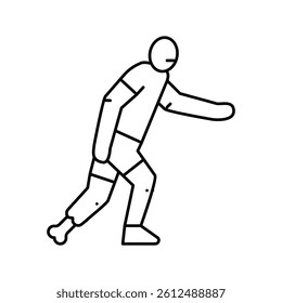 scary zombie line icon vector. scary zombie sign. isolated contour symbol black illustration