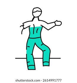 scary zombie line icon vector. scary zombie sign. isolated symbol illustration