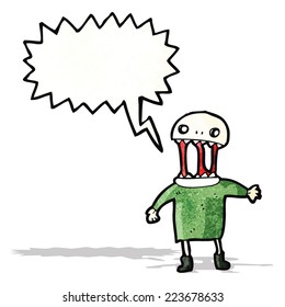 scary zombie man cartoon