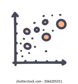 scatter chart color vector doodle simple icon