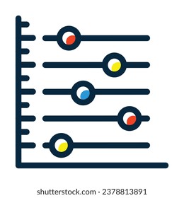Scatter Graph Vector Thick Line Filled Dark Colors Icons For Personal And Commercial Use.
