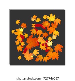 Scatter leaves background. Foliage autumn backdrop illustration