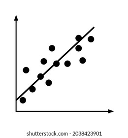 scatter plot diagram chart vector illustration