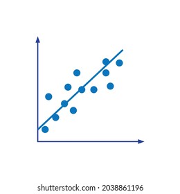 scatter plot diagram chart vector illustration