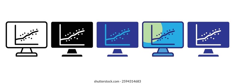 Scatter Plot Icon Element For Design