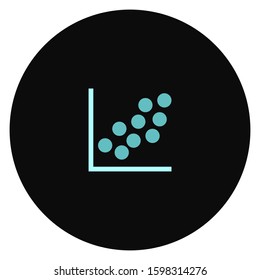 Scatter plot icon, simple style. Scatter plot icon. Simple illustration of scatter plot vector icon for web